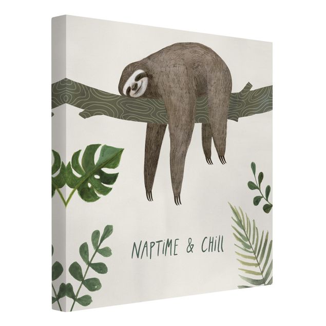 Print on canvas - Sloth Sayings - Chill