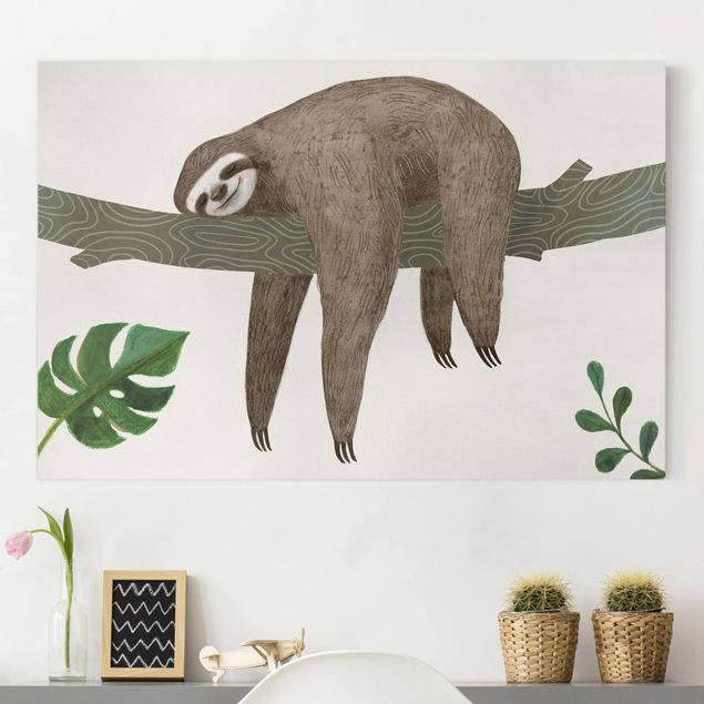 Print on canvas - Sloth Sayings - Chill