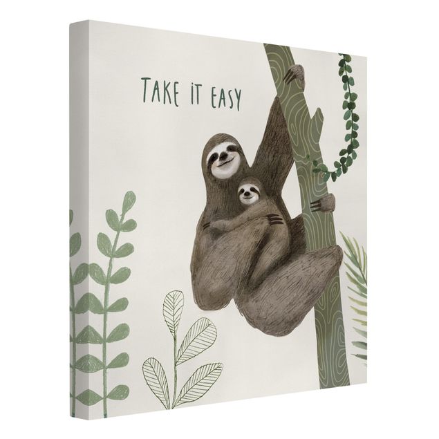 Print on canvas - Sloth Sayings - Easy