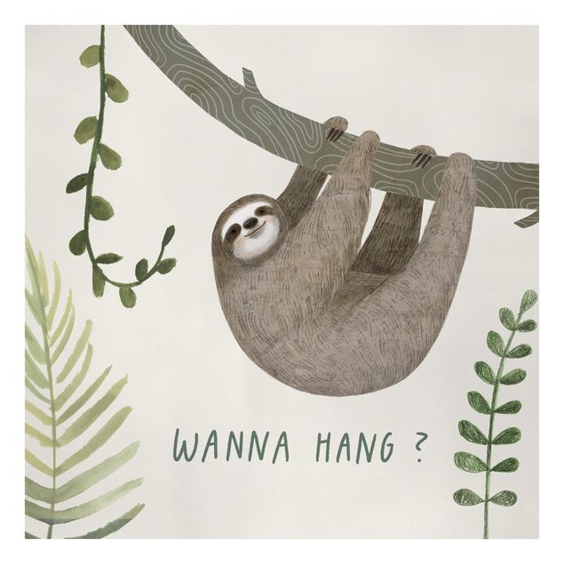 Print on canvas - Sloth Sayings - Hang