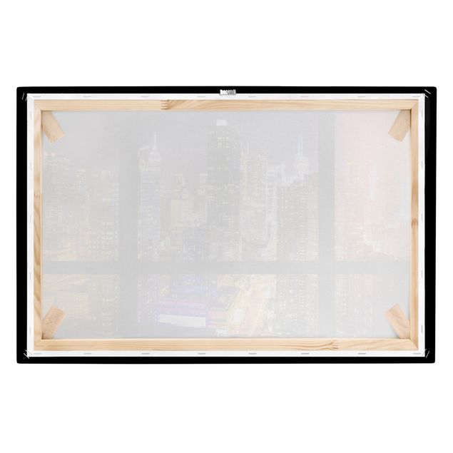 Print on canvas - Window view Manhattan Skyline at Night