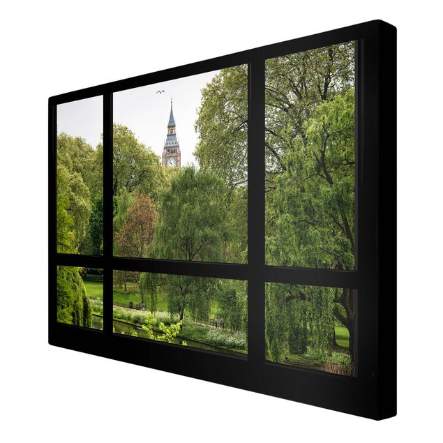 Print on canvas - Window overlooking St. James Park on Big Ben