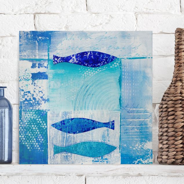 Print on canvas - Fish In The Blue