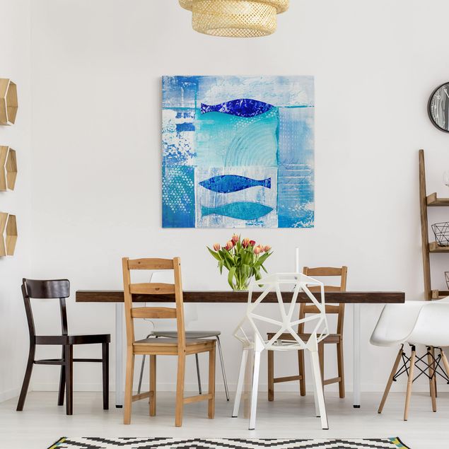 Print on canvas - Fish In The Blue