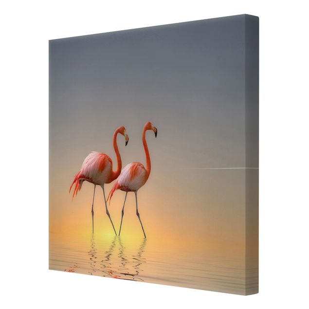 Print on canvas - Flamingo Love