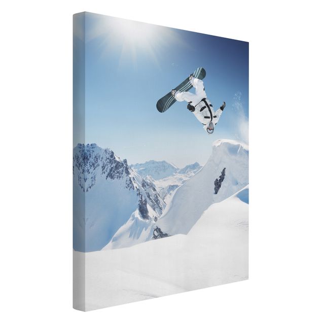 Print on canvas - Flying Snowboarder