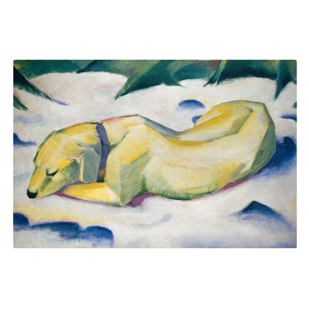 Print on canvas - Franz Marc - Lying Dog