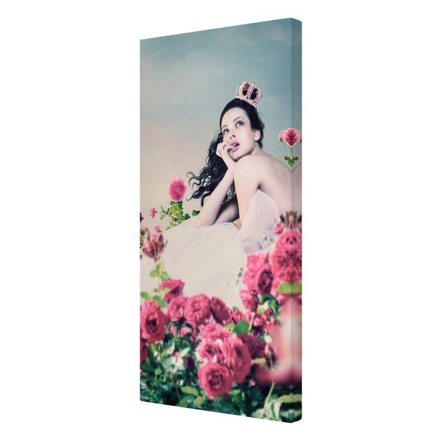 Print on canvas - Woman In The Rose Field
