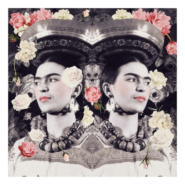 Print on canvas - Frida Kahlo - Flower Flood