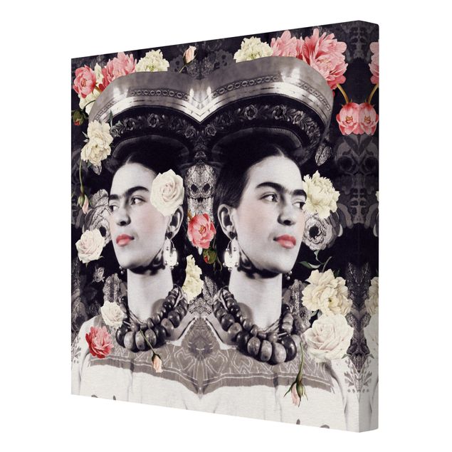 Print on canvas - Frida Kahlo - Flower Flood