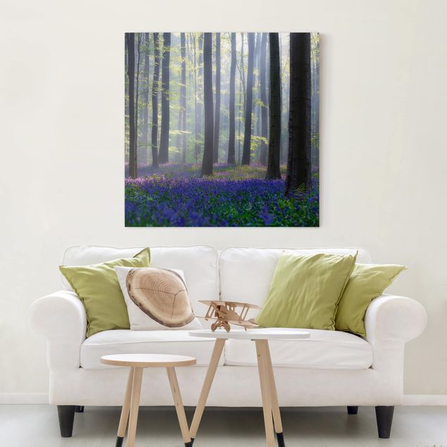 Print on canvas - Spring Day In The Forest