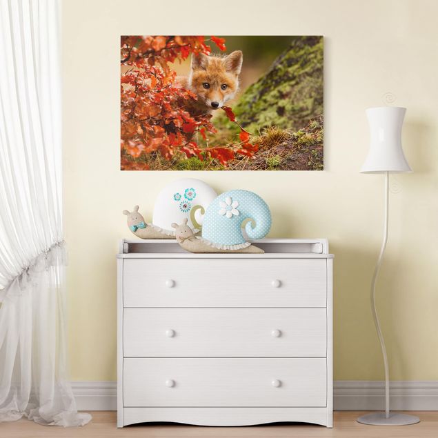 Print on canvas - Fox In Autumn
