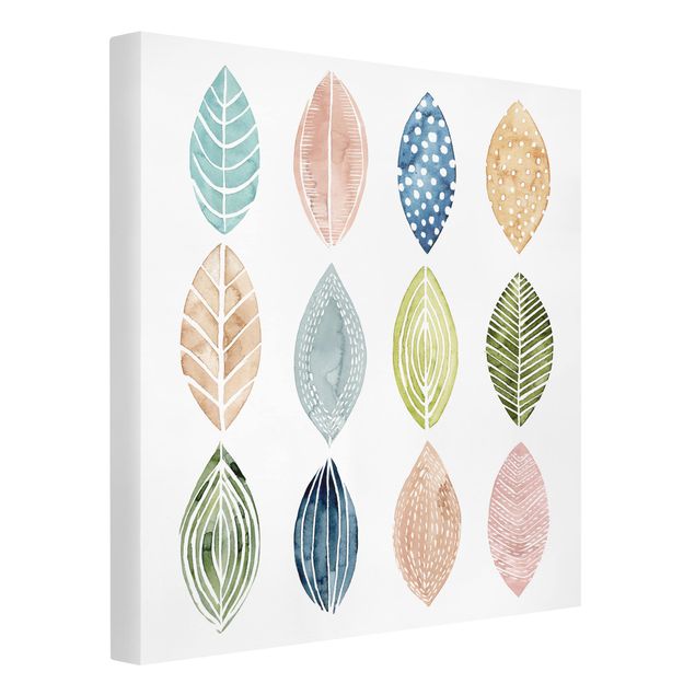 Print on canvas - Patterned Leaves I