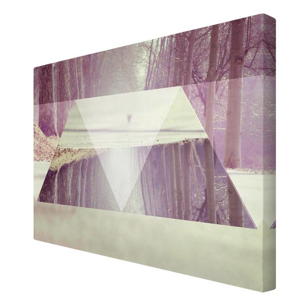 Print on canvas - Geometry Meets Forest Path