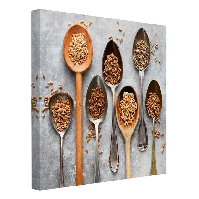 Print on canvas - Cereal Grains Spoon