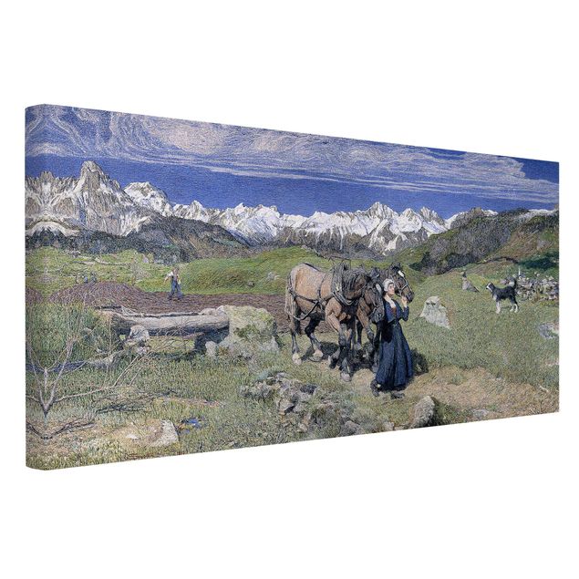 Print on canvas - Giovanni Segantini - Spring In The Alps