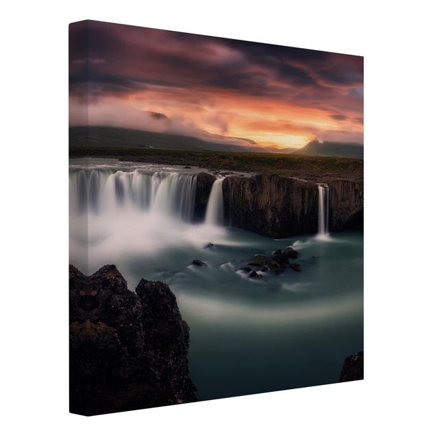 Print on canvas - Goðafoss Waterfall In Iceland