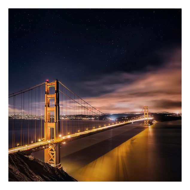 Print on canvas - Golden Gate To Stars