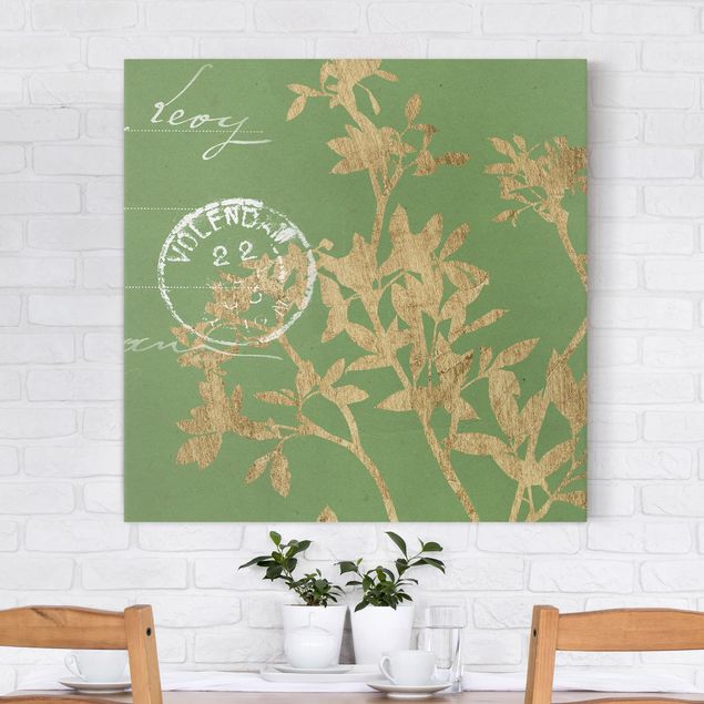 Print on canvas - Golden Leaves On Lind II