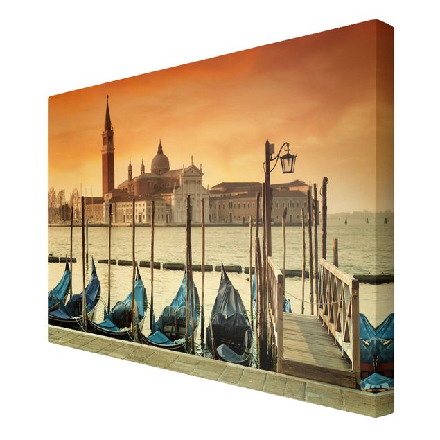 Print on canvas - Gondolas In Venice