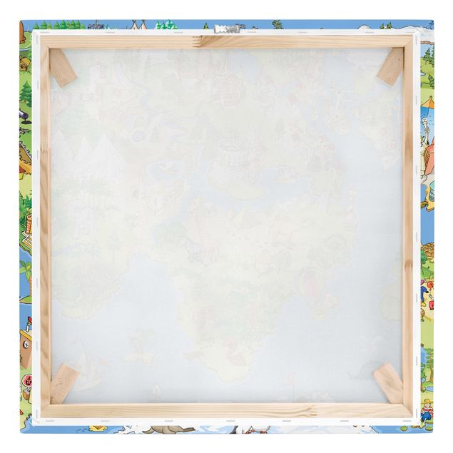 Print on canvas - Great and Funny Worldmap