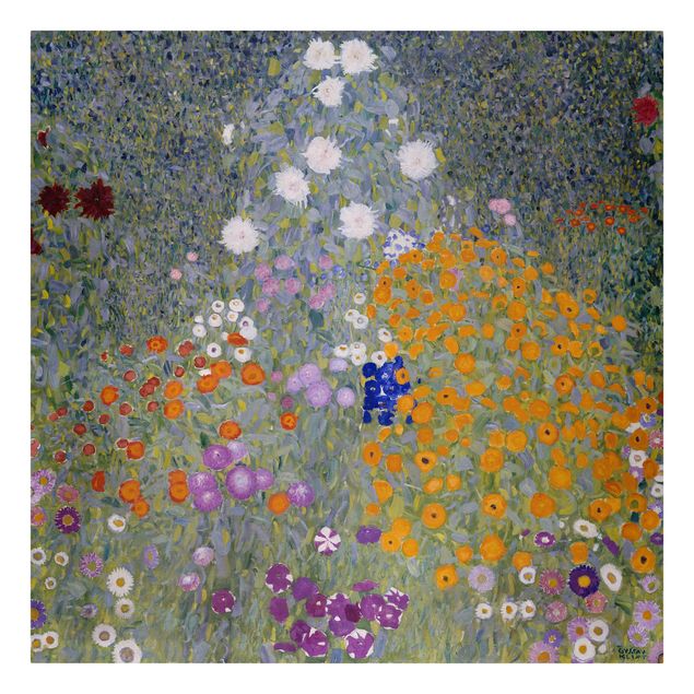 Print on canvas - Gustav Klimt - Cottage Garden