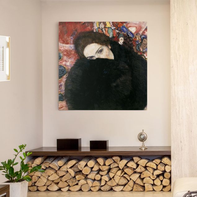 Print on canvas - Gustav Klimt - Lady With A Muff