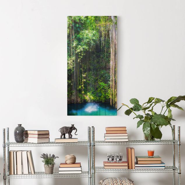 Print on canvas - Hanging Roots Of Ik-Kil Cenote