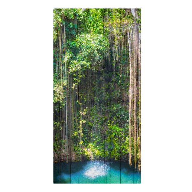 Print on canvas - Hanging Roots Of Ik-Kil Cenote