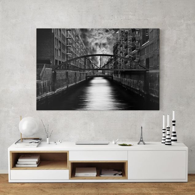 Print on canvas - The Other Part Of Hamburg