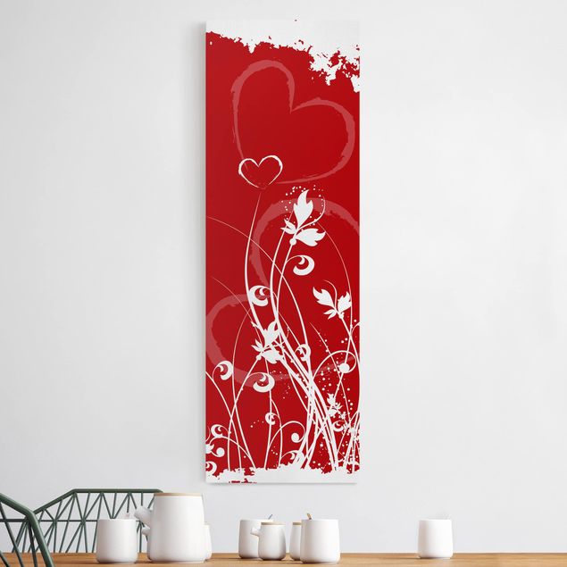 Print on canvas - Hearts Of Flower