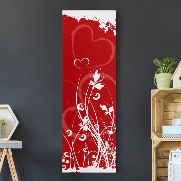 Print on canvas - Hearts Of Flower