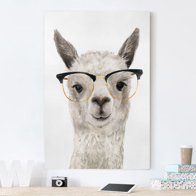 Print on canvas - Hip Lama With Glasses I