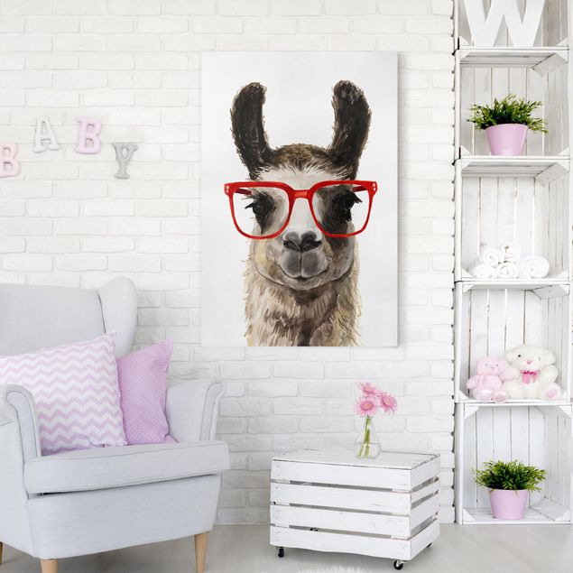 Print on canvas - Hip Lama With Glasses II