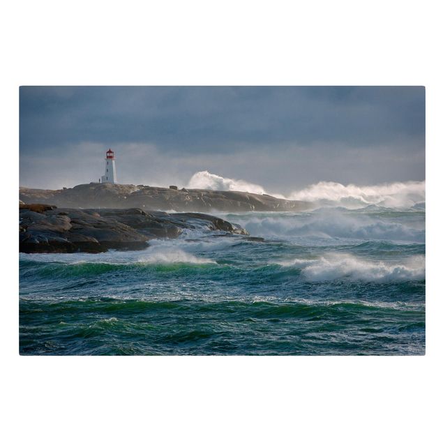 Print on canvas - In The Protection Of The Lighthouse