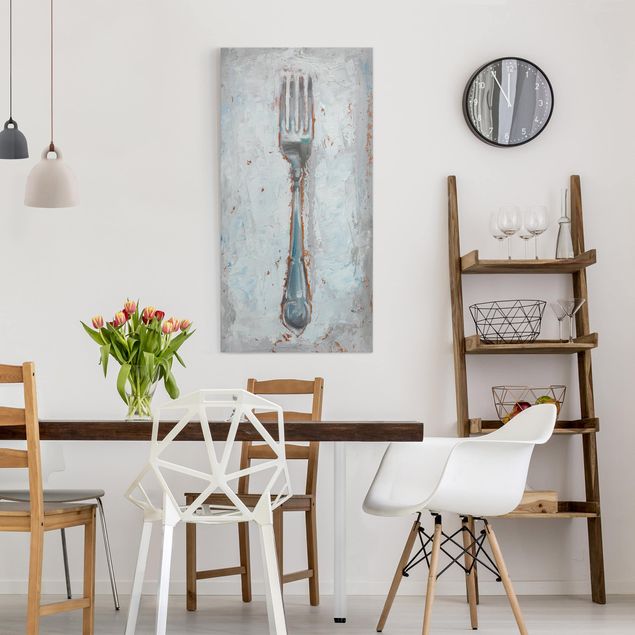 Print on canvas - Impressionistic Cutlery - Fork