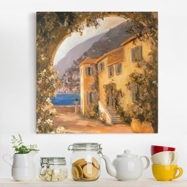 Print on canvas - Italian Countryside - Floral Bow