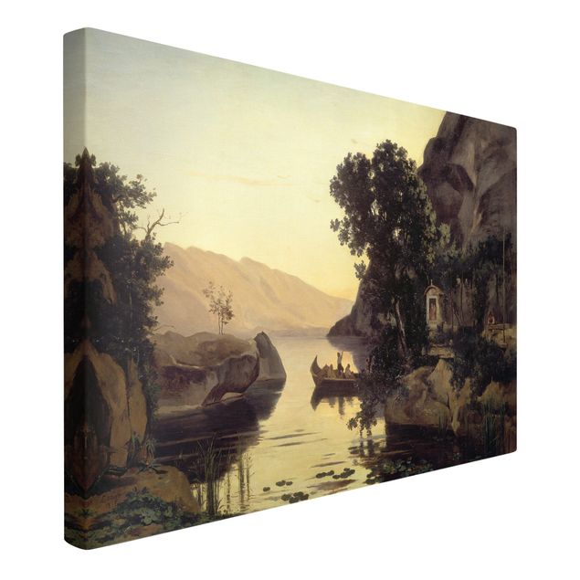 Print on canvas - Jean-Baptiste Camille Corot - Landscape near Riva at Lake Garda