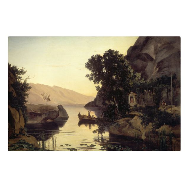 Print on canvas - Jean-Baptiste Camille Corot - Landscape near Riva at Lake Garda