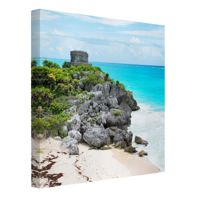 Print on canvas - Caribbean Coast Tulum Ruins