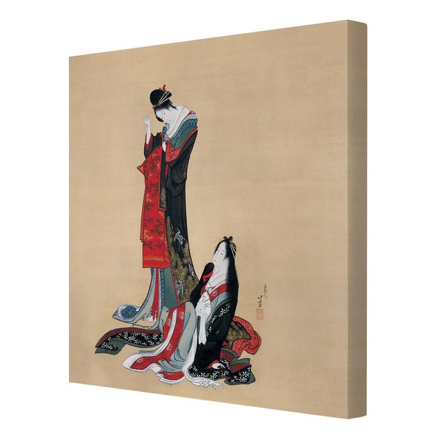 Print on canvas - Katsushika Hokusai - Two Courtesans