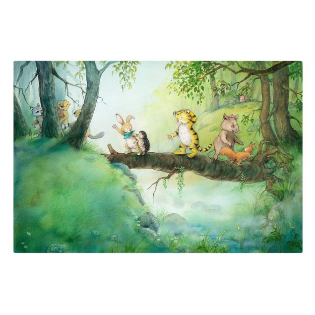 Print on canvas - Little Tiger - Tree Bridge