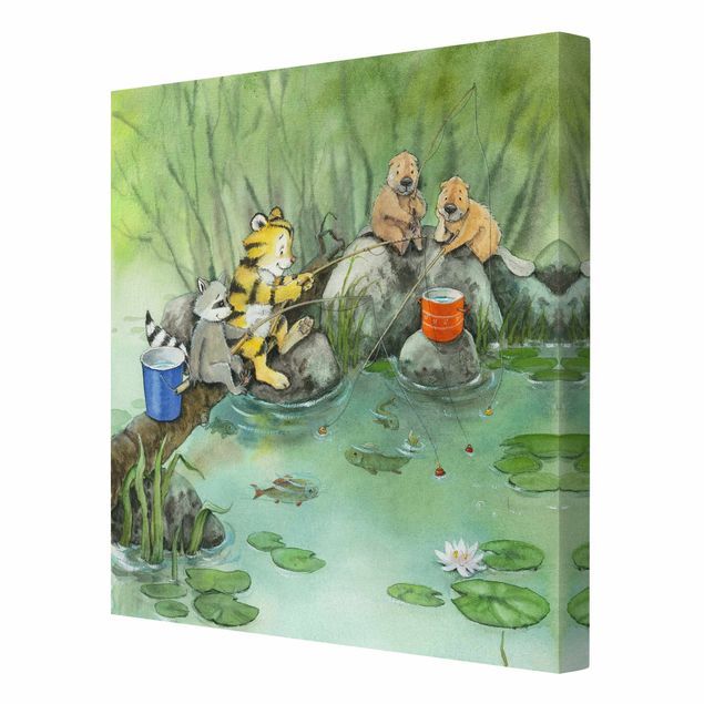 Print on canvas - Little Tiger - Fishing
