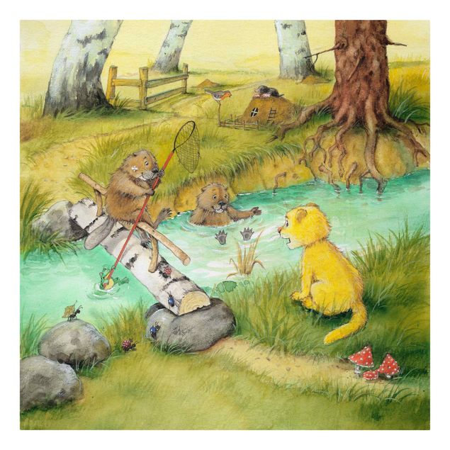Print on canvas - Little Tiger - With The Beavers