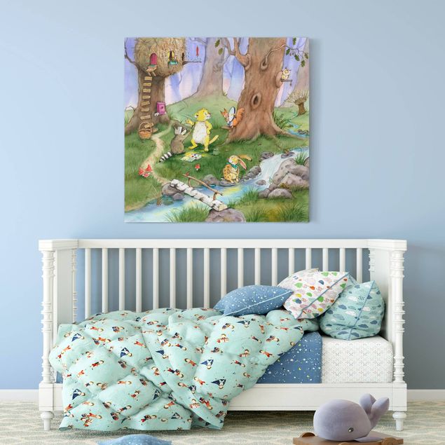 Print on canvas - Little Tiger - Without Stripes