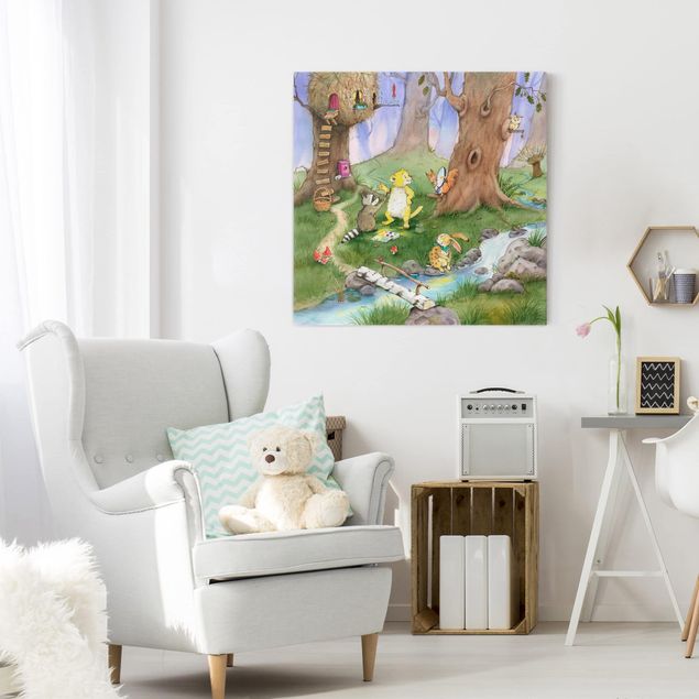 Print on canvas - Little Tiger - Without Stripes
