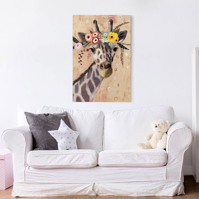 Print on canvas - Klimt Giraffe