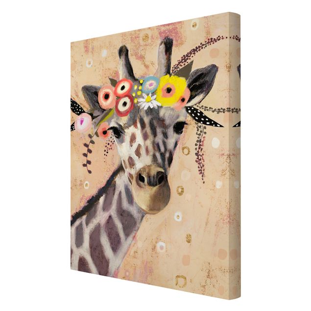 Print on canvas - Klimt Giraffe