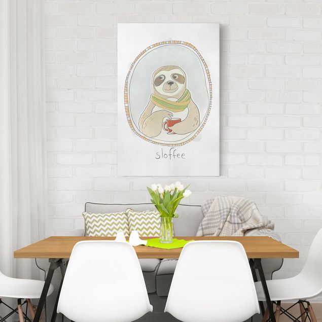 Print on canvas - Caffeinated Sloth
