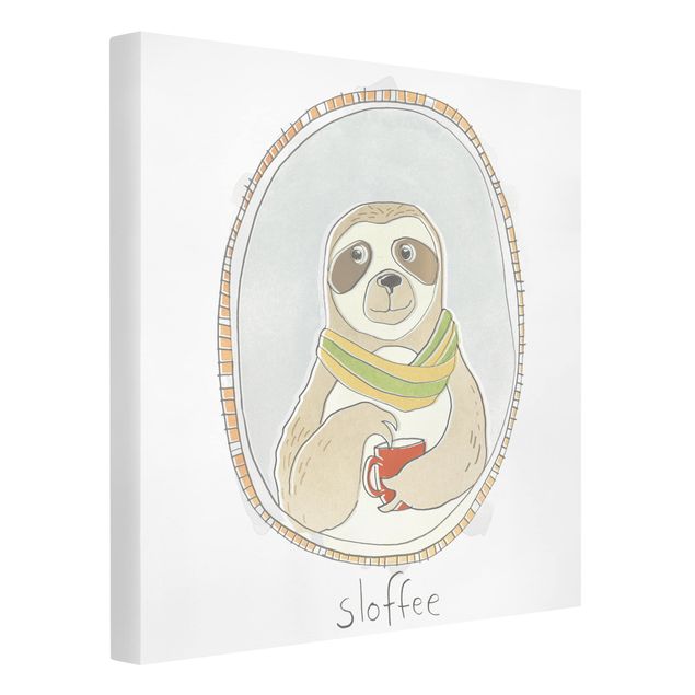 Print on canvas - Caffeinated Sloth
